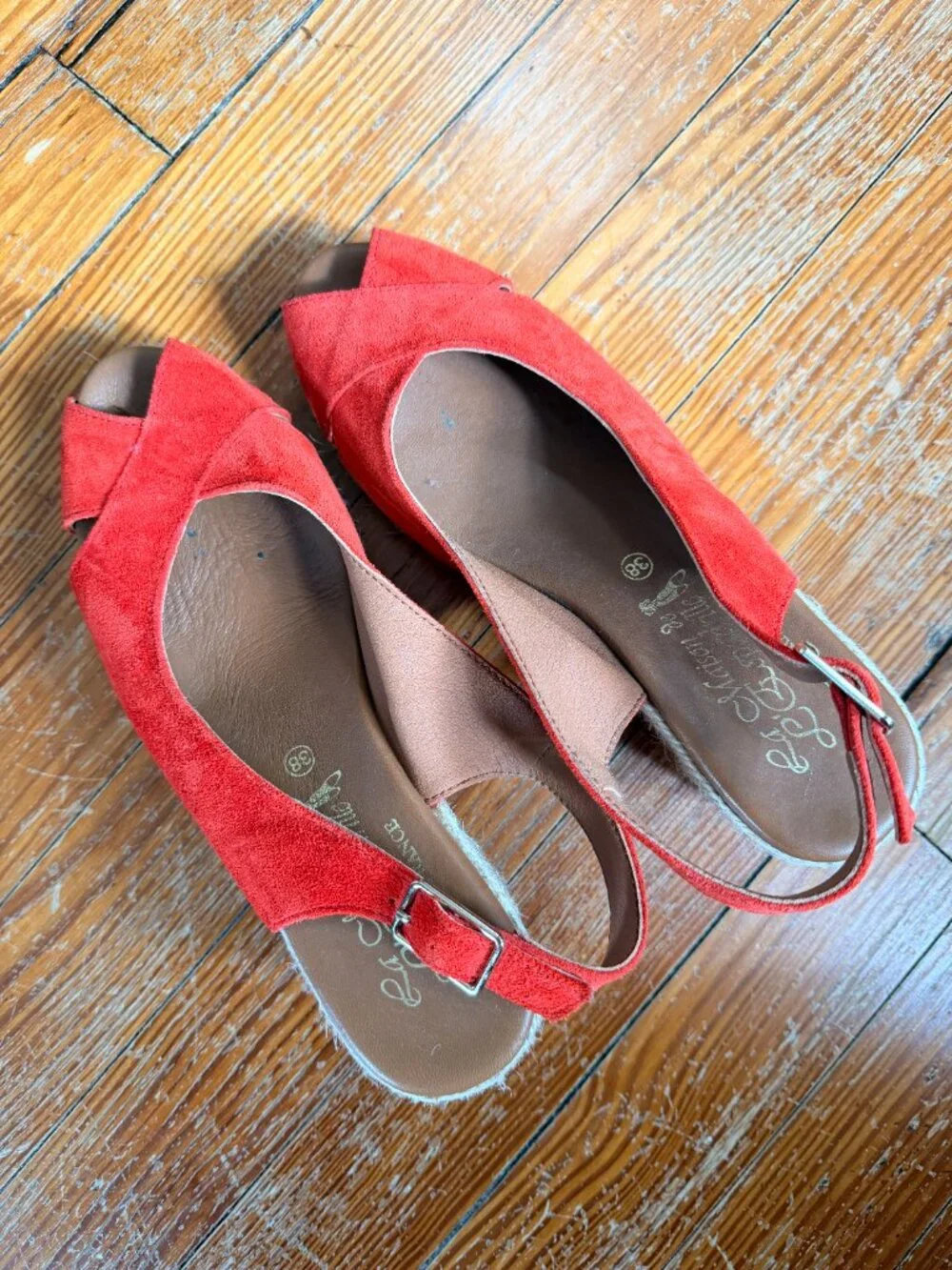 Red Espadrilles. Size 38.